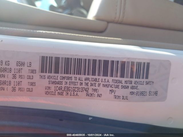 2016 JEEP GRAND CHEROKEE 1C4RJEBG1GC313742 Photo 8