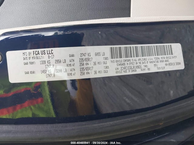 2C4RC1EG6JR109631 Chrysler Pacifica Touring L Plus