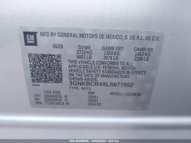 Chevrolet Blazer Fwd 2lt 2020 3GNKBCR4XLS677992 Image 9