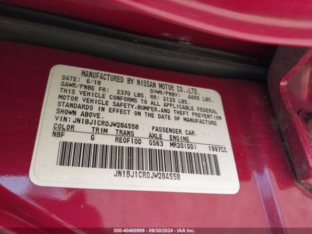 JN1BJ1CR0JW284558 Nissan Rogue Sport Sv