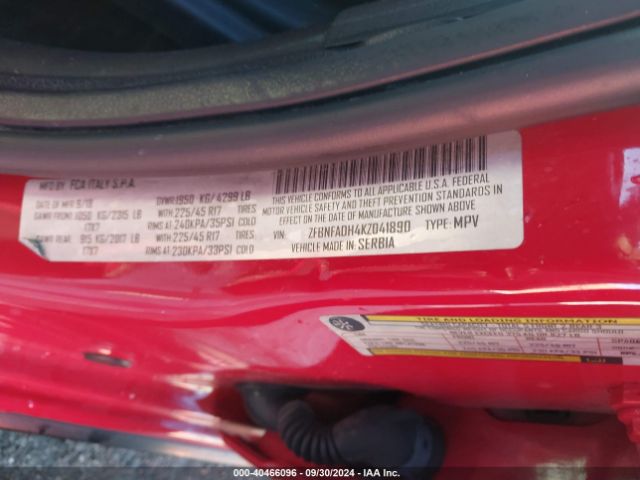 ZFBNFADH4KZ041890 Fiat 500L TREKKING