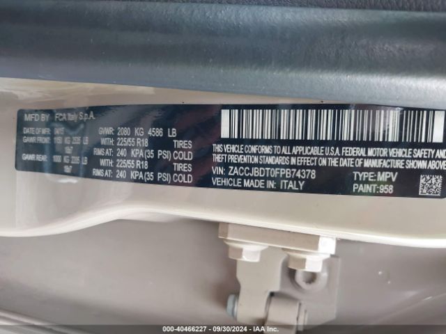 ZACCJBDT0FPB74378 Jeep Renegade Limited