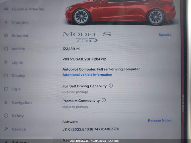 5YJSA1E28HF204712 Tesla Model S 100d/60d/75d/90d/p100d