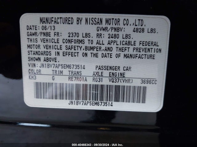 Infiniti Q50 Premium 2014 JN1BV7AP5EM673514 Image 9