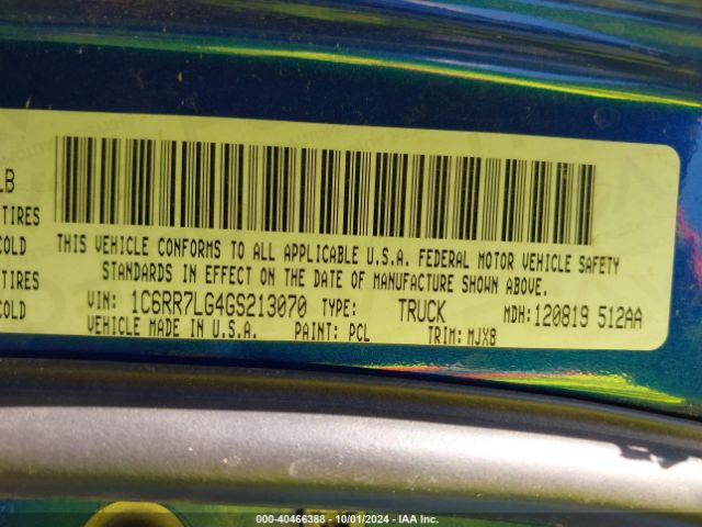 1C6RR7LG4GS213070 RAM 1500 Outdoorsman