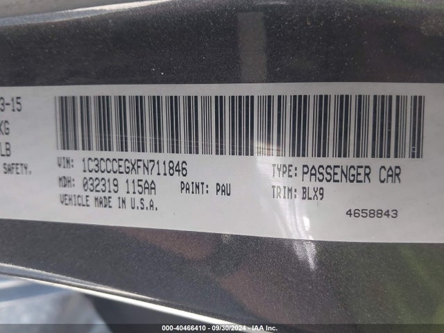 1C3CCCEGXFN711846 Chrysler 200 C