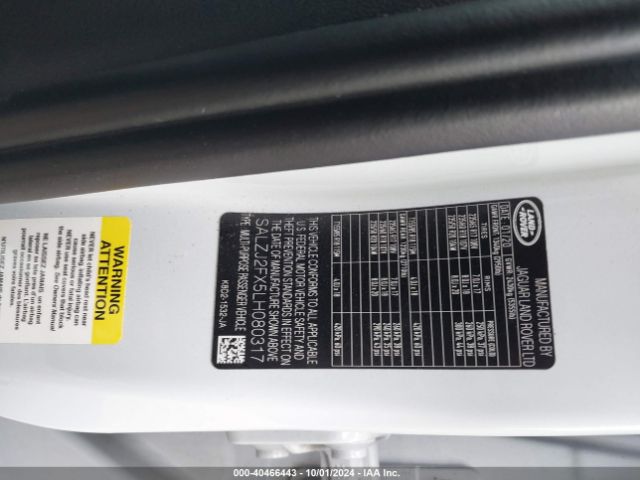 SALZJ2FX5LH080317 Land Rover Range Rover Evoque S