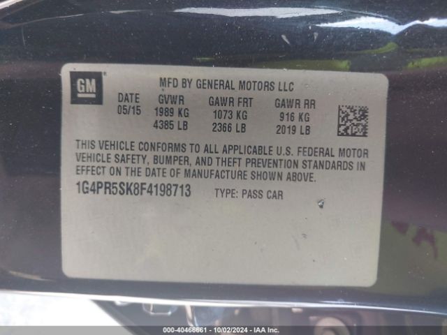 1G4PR5SK8F4198713 Buick Verano Convenience Group
