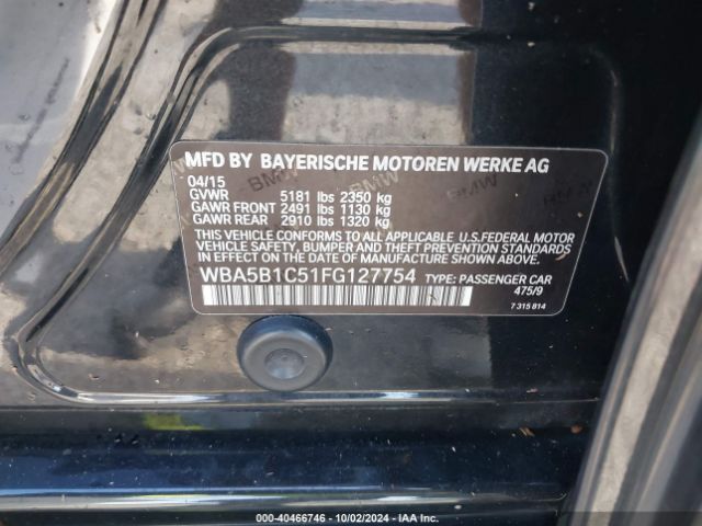 WBA5B1C51FG127754 BMW 535i