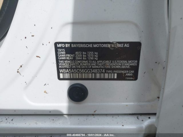 WBA5A5C56GG348374 BMW 528I