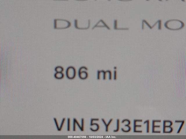 5YJ3E1EB7RF823800 Tesla MODEL 3