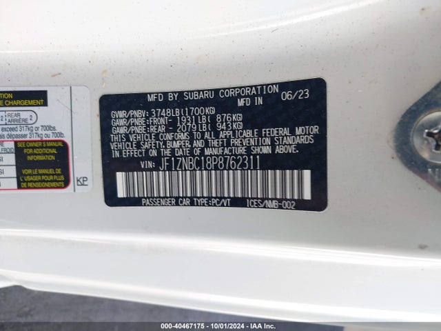 Toyota GR86 2023 JF1ZNBC18P8762311 Image 9