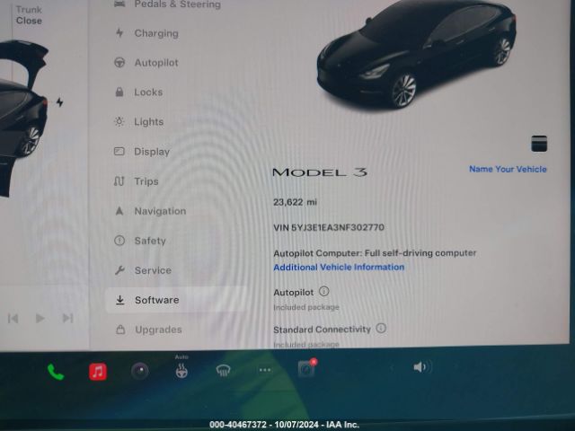 5YJ3E1EA3NF302770 Tesla MODEL 3