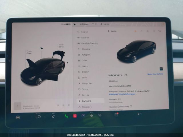 5YJ3E1EA3NF302770 Tesla MODEL 3