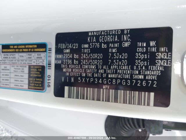 5XYP34GC8PG372672 KIA Telluride Ex