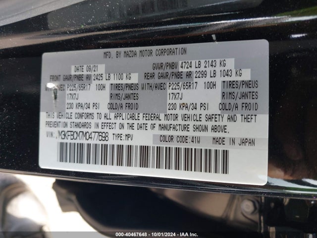 JM3KFBCM7M0477698 Mazda Cx-5 Touring