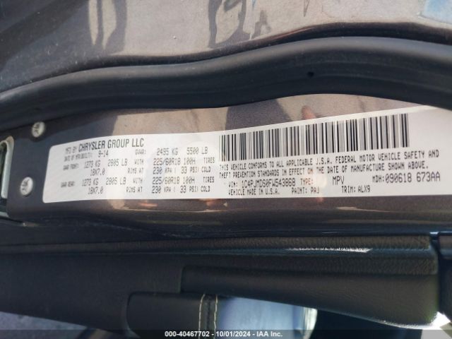 1C4PJMDS0FW543868 Jeep Cherokee Limited