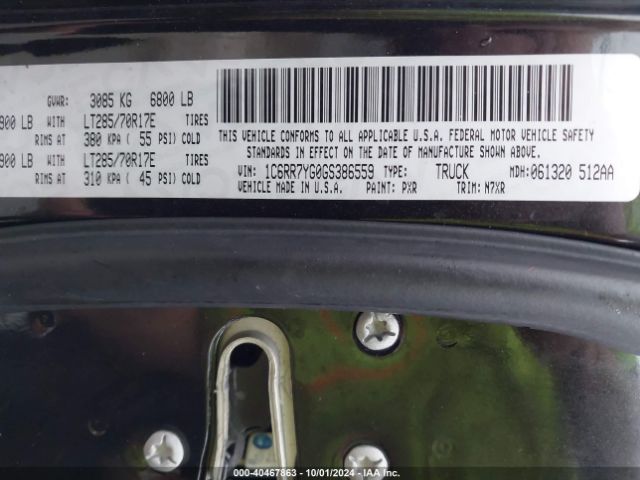1C6RR7YG0GS386559 RAM 1500 Rebel