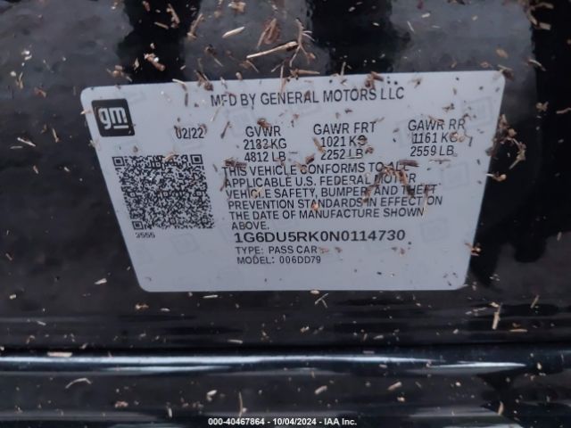 1G6DU5RK0N0114730 Cadillac Ct5 Sport