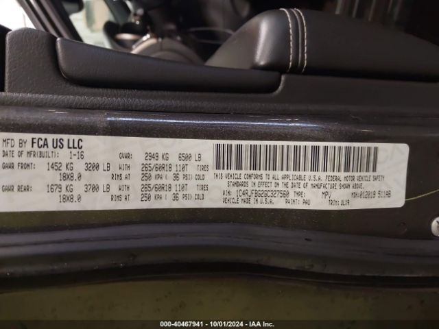 1C4RJFBG2GC327560 Jeep Grand Cherokee Limited