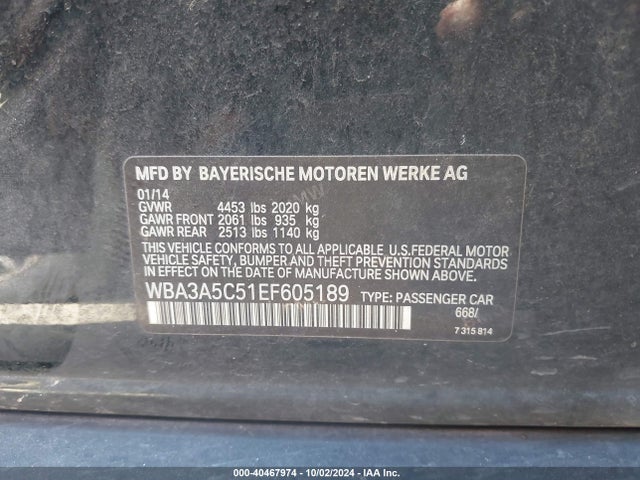 WBA3A5C51EF605189 BMW 328I