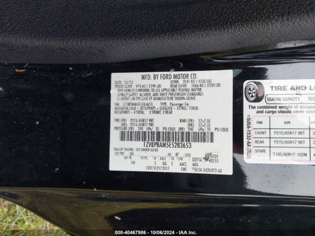 1ZVBP8AM5E5283653 Ford Mustang V6