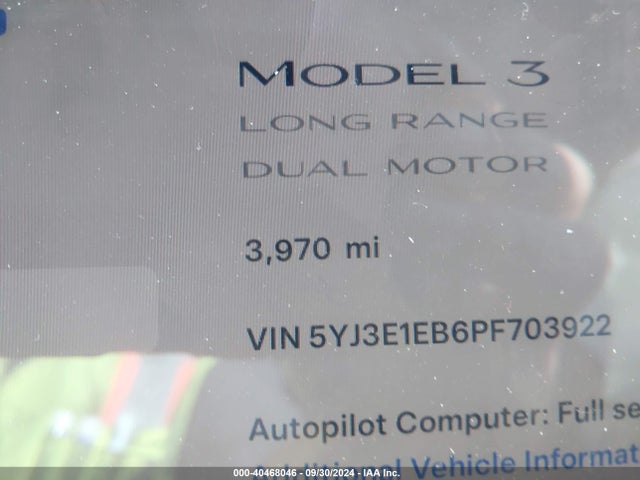 Tesla Model 3 Long Range Dual Motor All-wheel Drive 2023 5YJ3E1EB6PF703922 Image 14