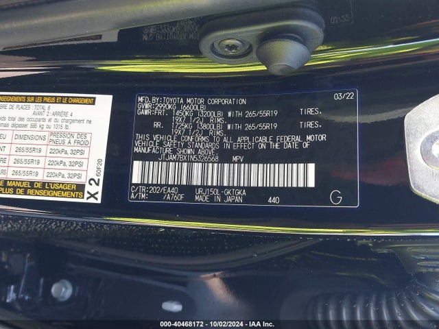 Lexus 460 Premium 2022 JTJAM7BX1N5326568 Image 9