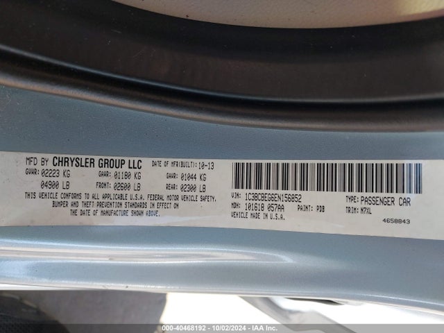 Chrysler 200 Touring 2014 1C3BCBEG6EN156852 Image 9