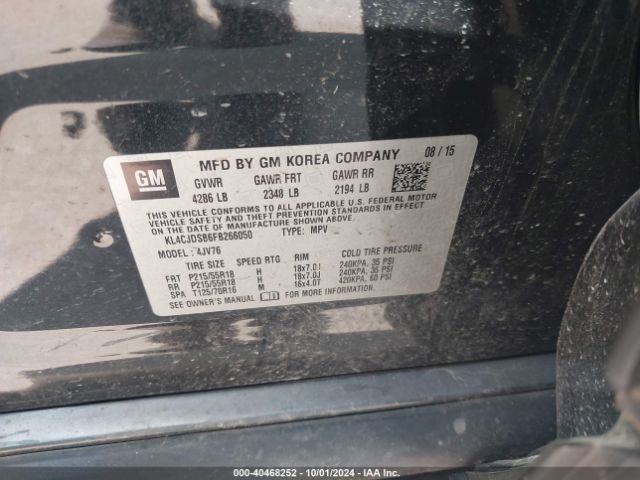 KL4CJDSB6FB266050 Buick Encore Premium