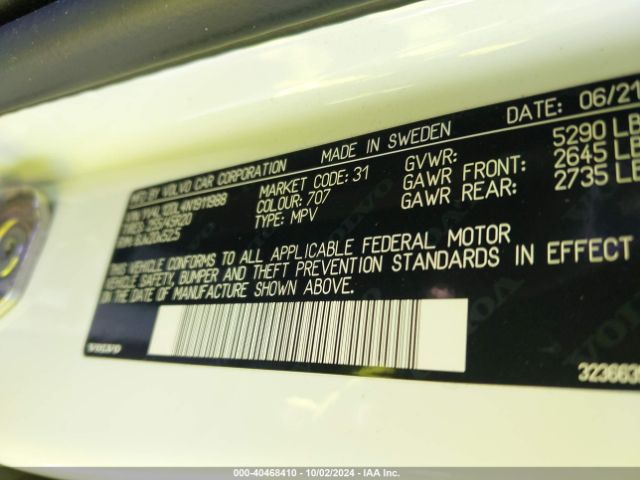 YV4L12DL4N1911988 Volvo Xc60 B5 Inscription