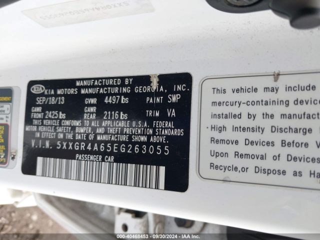 5XXGR4A65EG263055 KIA Optima Sx Turbo