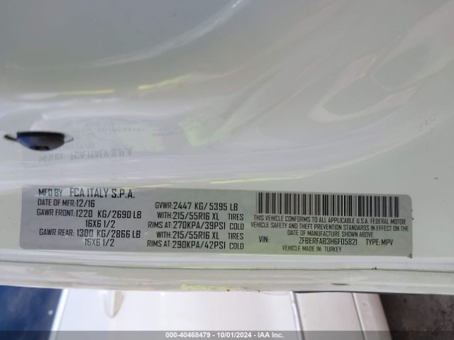 ZFBERFAB3H6F05821 RAM Promaster City Tradesman