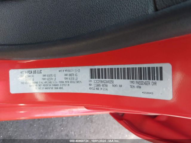 1C3CDFBB4GD645258 Dodge DART SXT