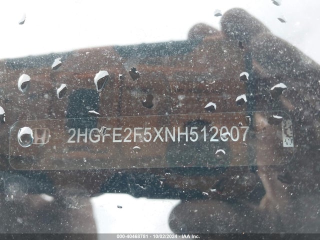 Honda Civic Sport 2022 2HGFE2F5XNH512007 Image 9