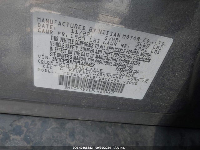 Nissan Kicks Sr Xtronic Cvt 2023 3N1CP5DV1PL488452 Image 9