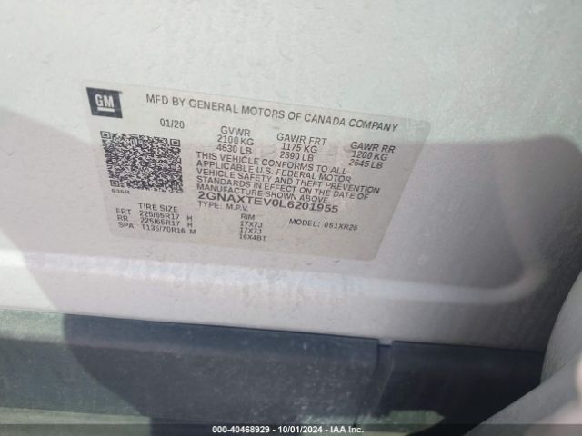 2GNAXTEV0L6201955 Chevrolet Equinox Awd 2fl