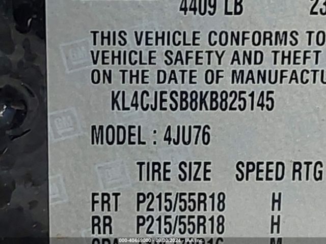 KL4CJESB8KB825145 Buick Encore Awd Preferred