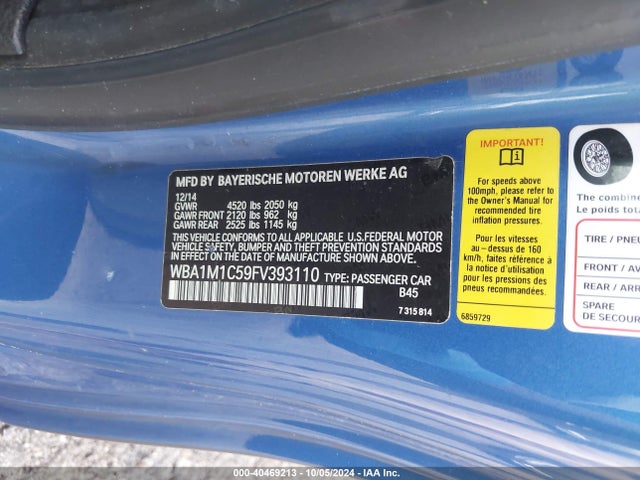 WBA1M1C59FV393110 BMW M235