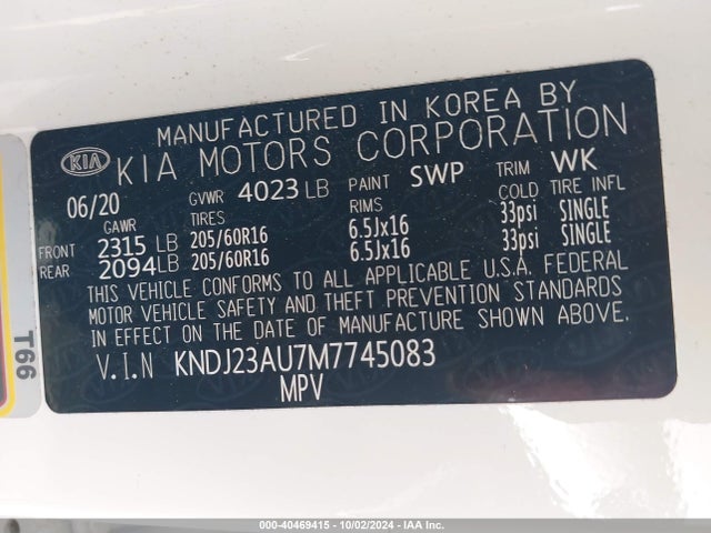 KIA SOUL LX 2021 KNDJ23AU7M7745083 Image 9