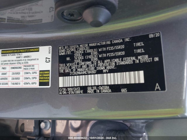Lexus RX 350 2021 2T2HZMAA4MC184907 Image 9
