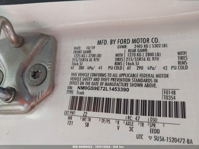 NM0GS9E72L1453390 Ford Transit Connect Xl Passenger Wagon