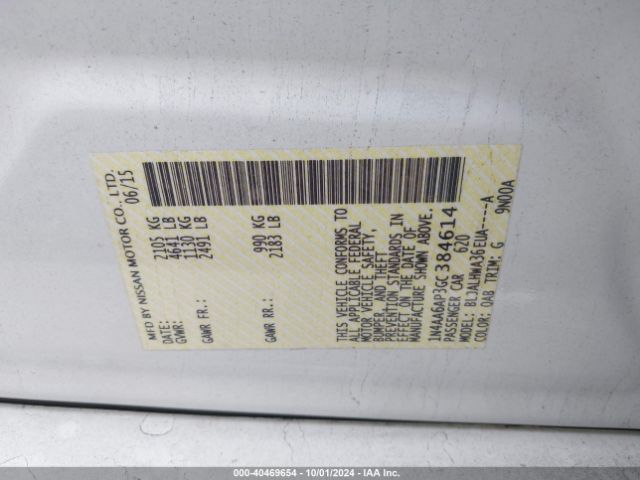 1N4AA6AP3GC384614 Nissan Maxima 3.5 Platinum
