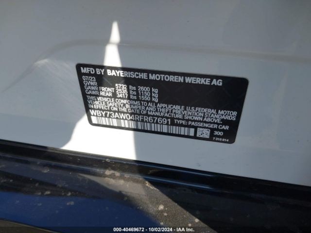 WBY73AW04RFR67691 BMW I4 Edrive40