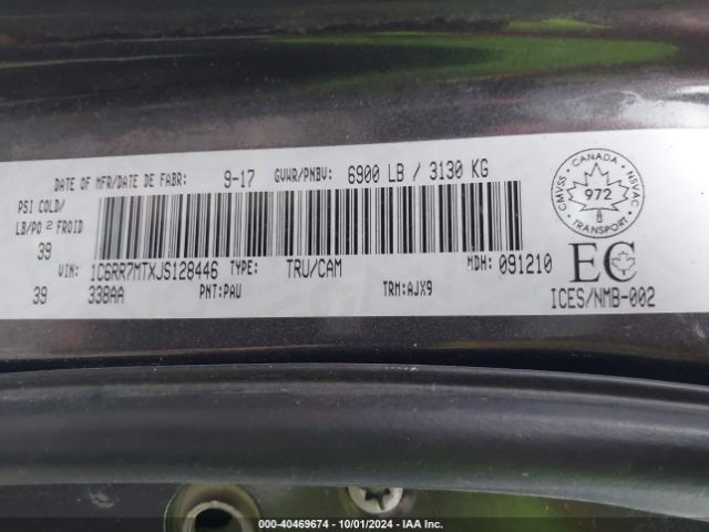 1C6RR7MTXJS128446 RAM 1500 Sport