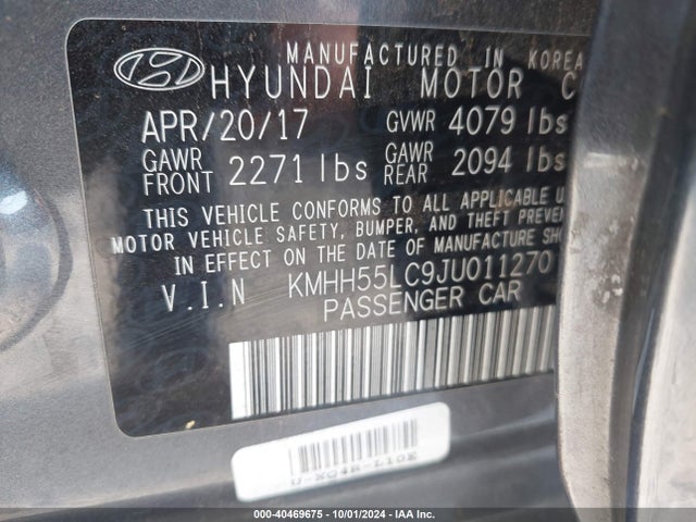 KMHH55LC9JU011270 Hyundai Elantra Gt Sport