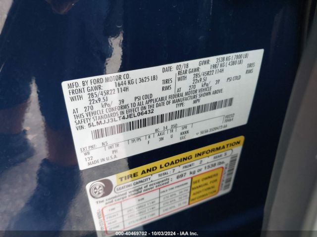 5LMJJ3LT4JEL06432 Lincoln Navigator L Reserve
