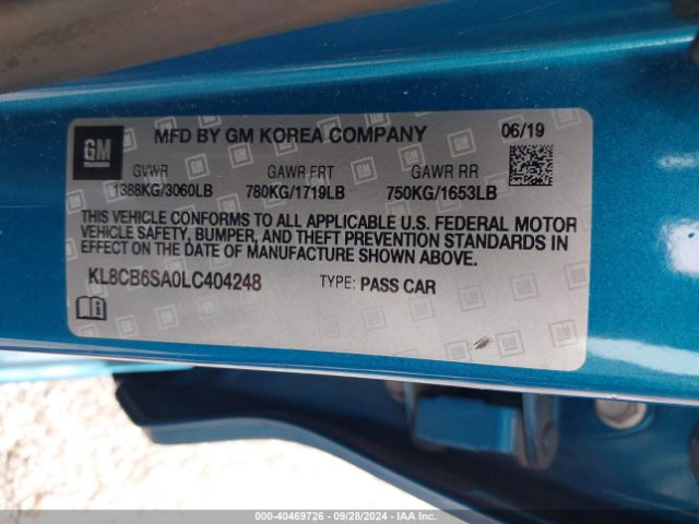 KL8CB6SA0LC404248 Chevrolet Spark Fwd Ls Automatic