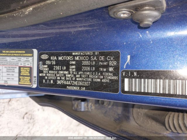 3KPFK4A72HE060307 KIA FORTE LX