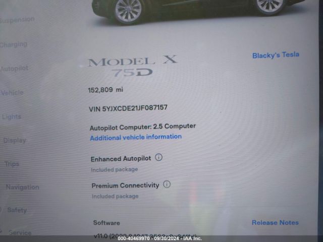 5YJXCDE21JF087157 Tesla Model X 100d/75d/p100d